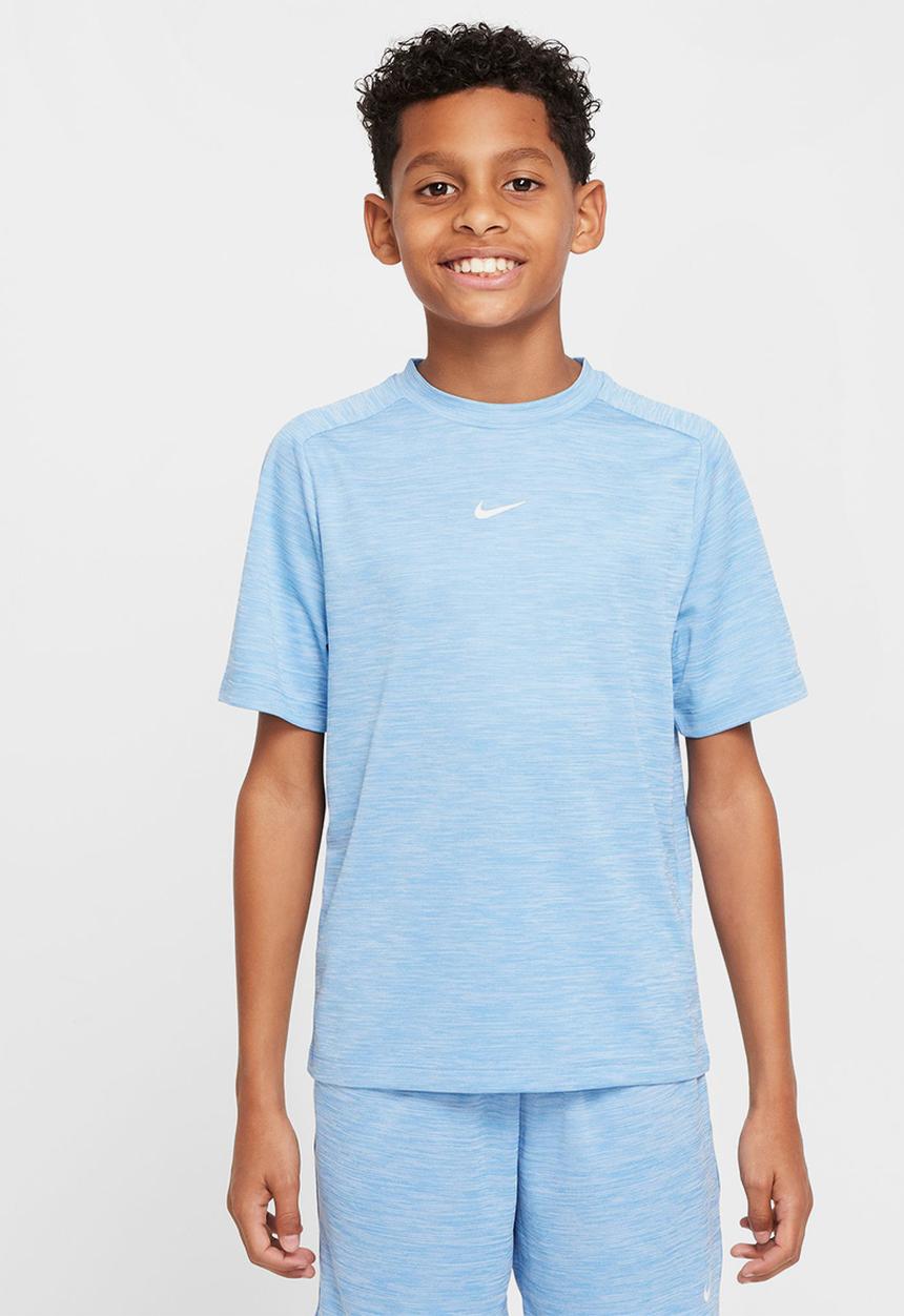 Nike - B Nk Df Multi Ss  Top Lbr Hthr-Blue Beyond/Pure/White