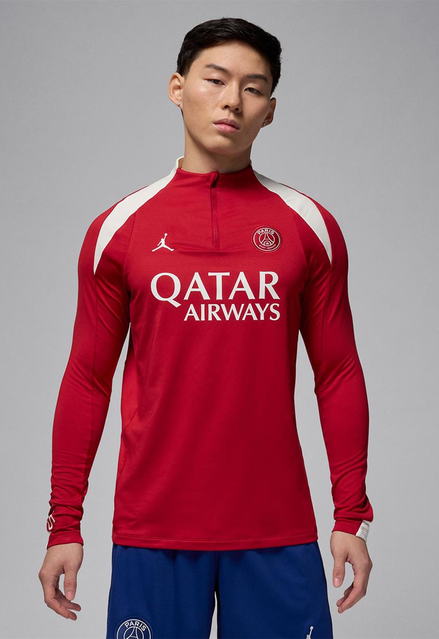 Nike - PSG Strike Fourth Jordan Dri-FIT Football Knit Drill Top -Red