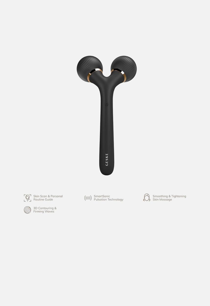 GESKE - Sonic Facial & Body Roller  4 in 1 - Black & Gold
