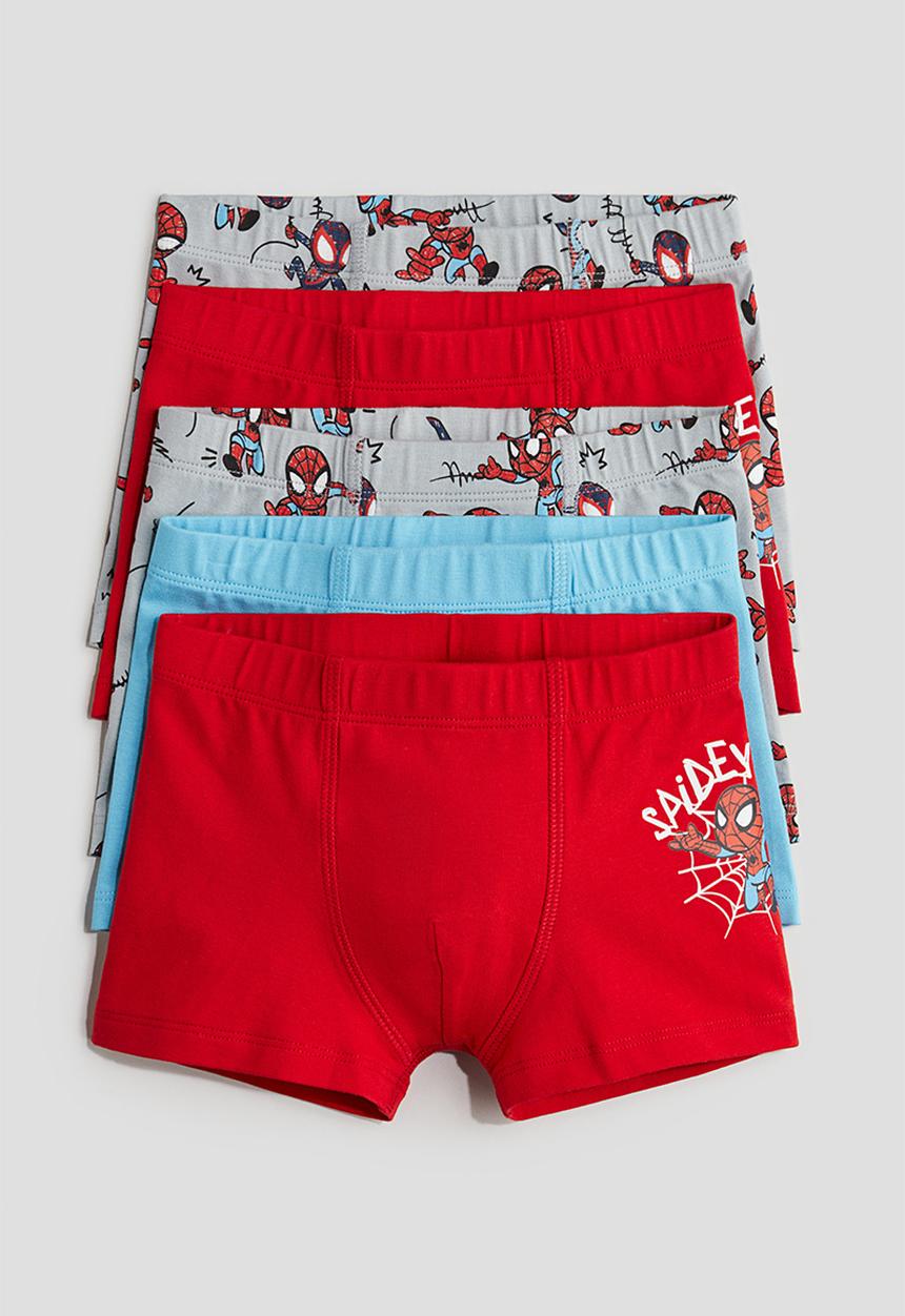 H&M - 5 pack trunks - grey/spider-man