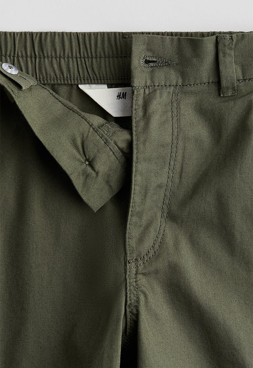 H&M - Wide cargo trousers - khaki green