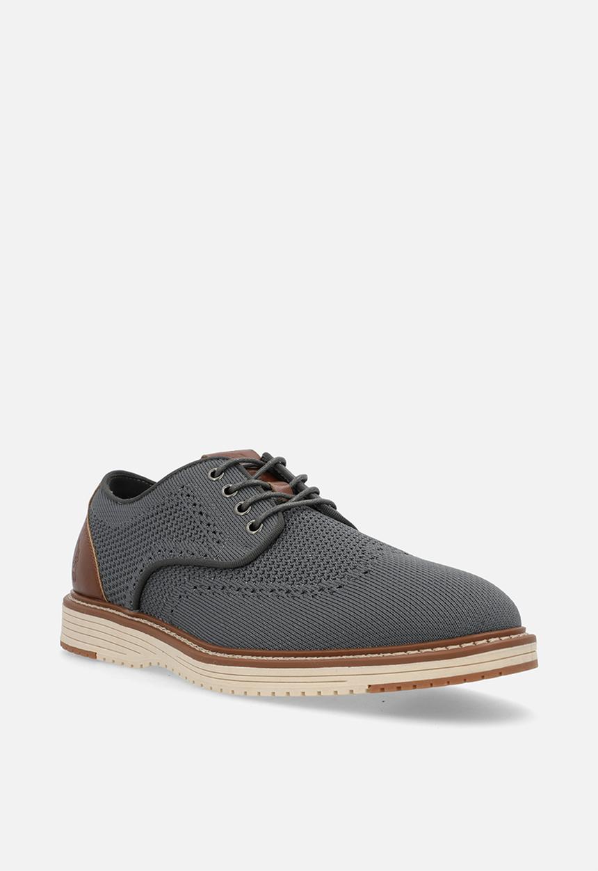 POLO - Knitted brogue lace up - grey