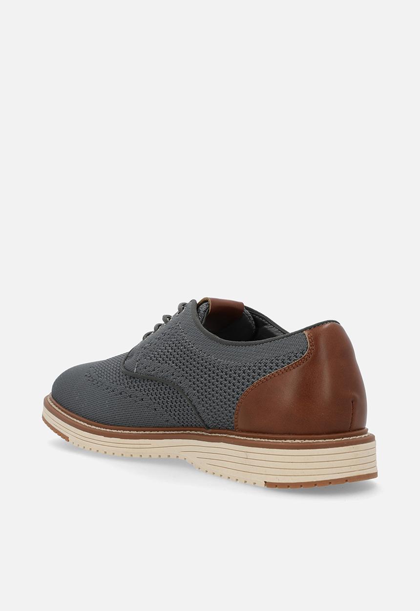POLO - Knitted brogue lace up - grey
