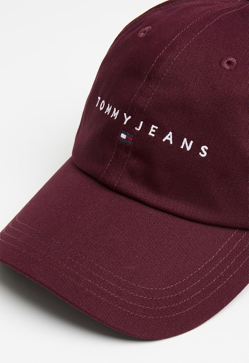 Tommy Hilfiger - Linear logo 6 panel cap - red