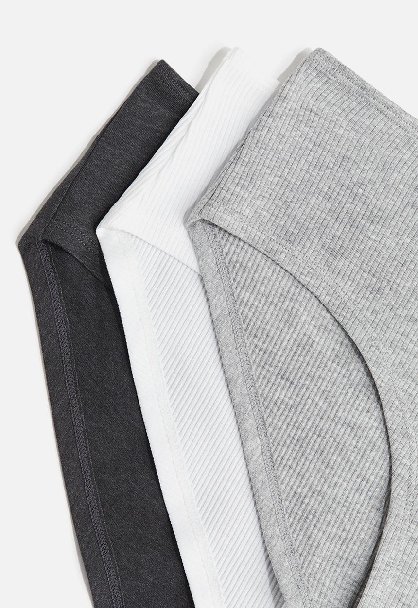 H&M - 10-Pack hipster briefs - dark grey marl/light grey marl 