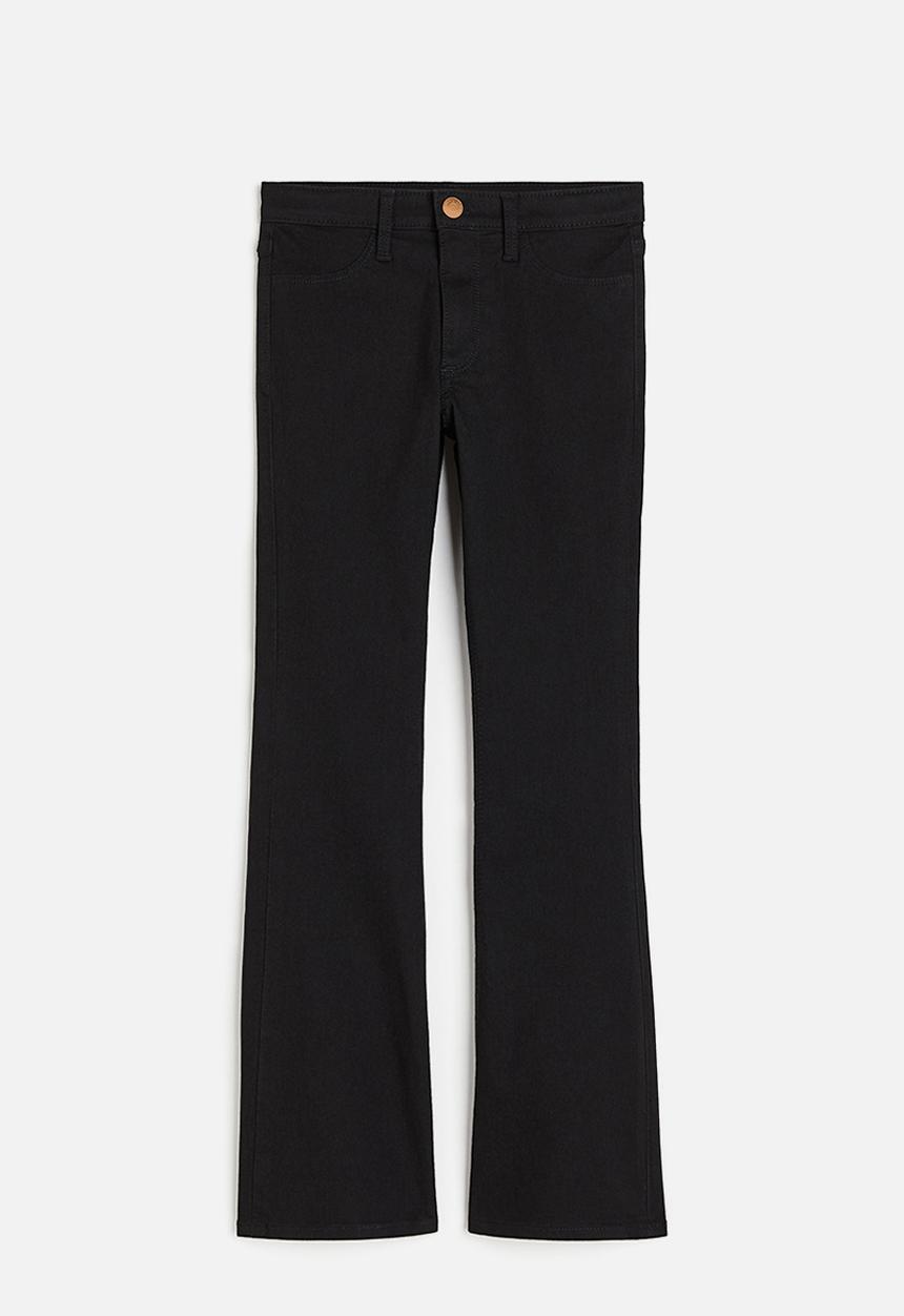 H&M - Flared leg low jeans - black