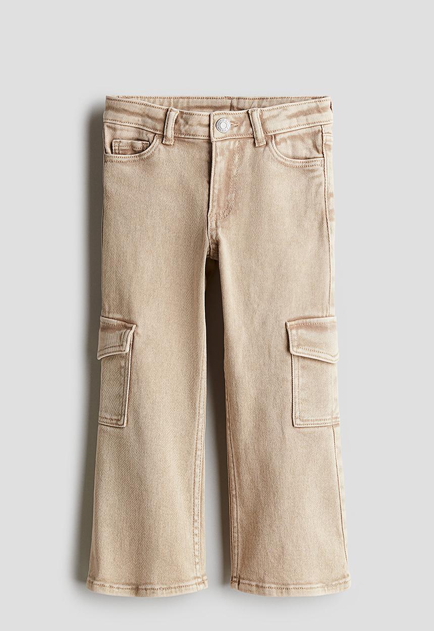 H&M - Bootcut cargo jeans - beige