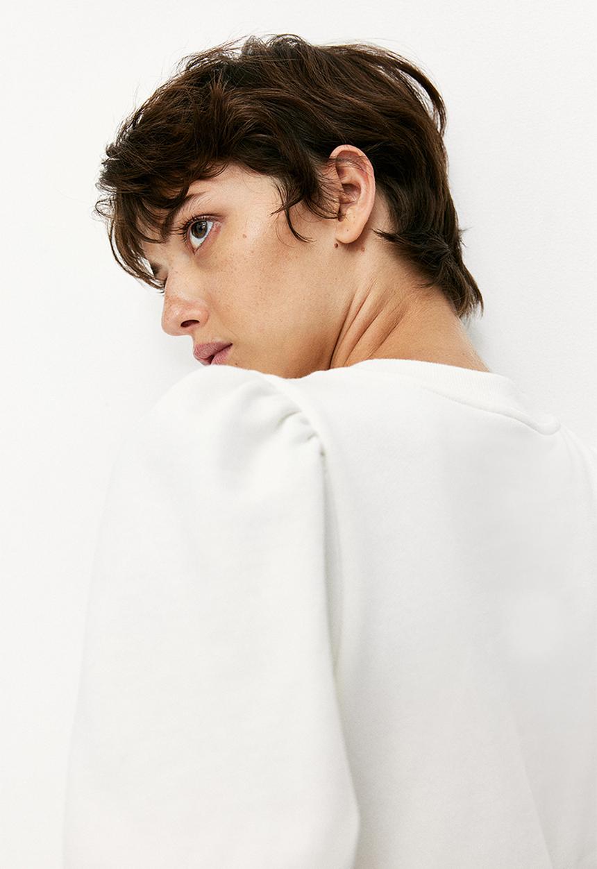 H&M - Puff-sleeved top - white