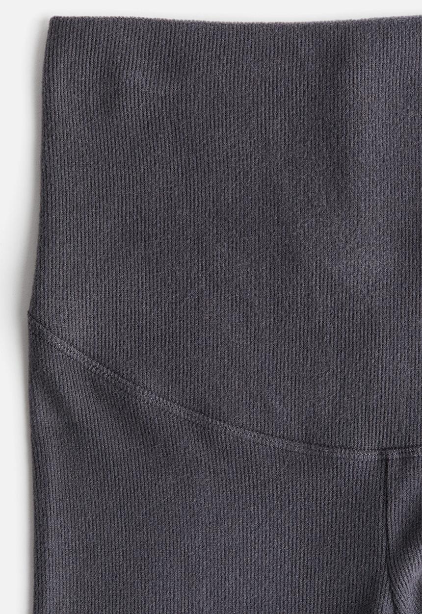 H&M - Mama before & after ribbed leggings - dark grey