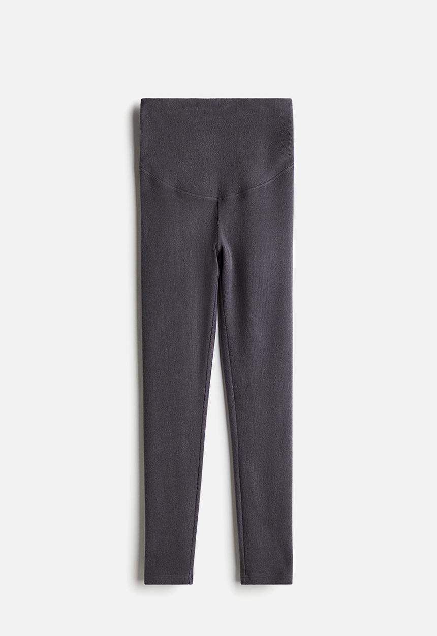 H&M - Mama before & after ribbed leggings - dark grey