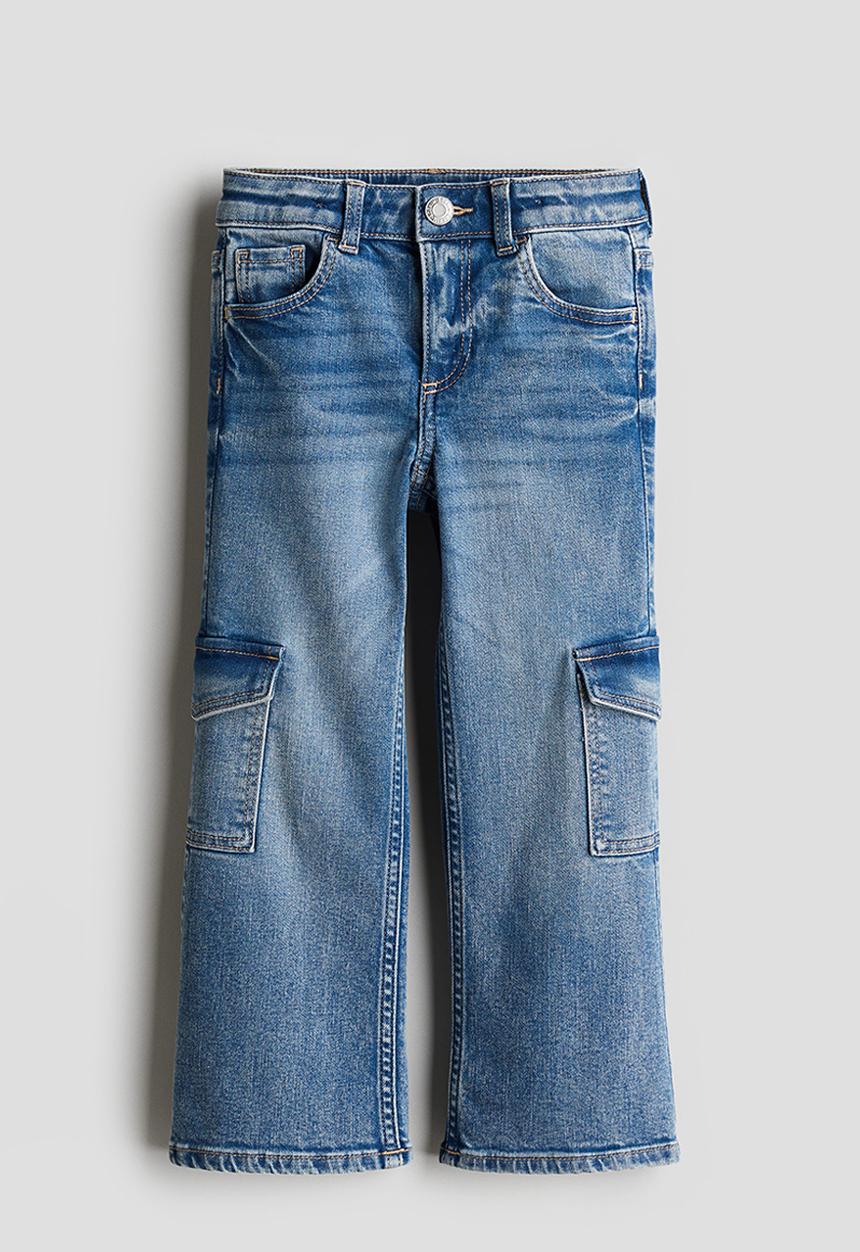 H&M - Bootcut cargo jeans - light denim blue