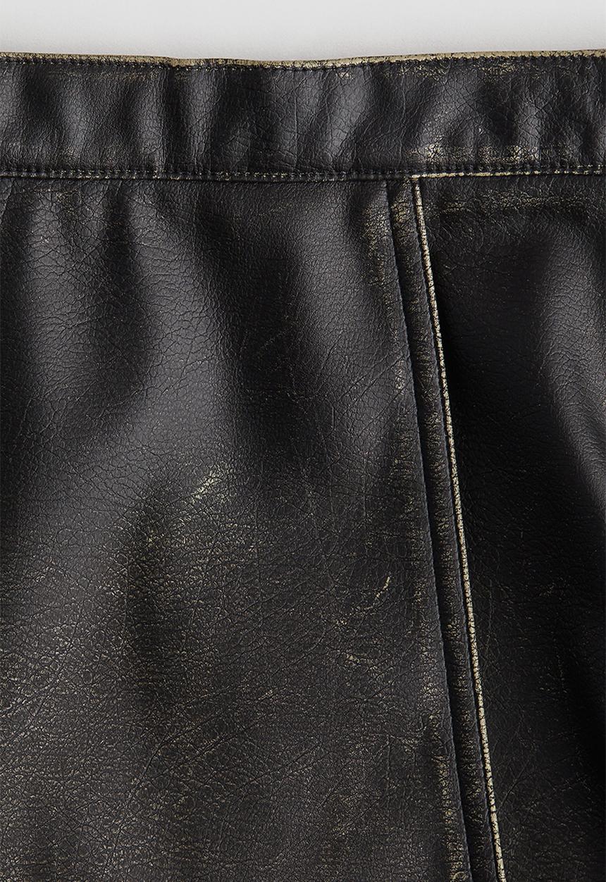 H&M - Coated skirt - black