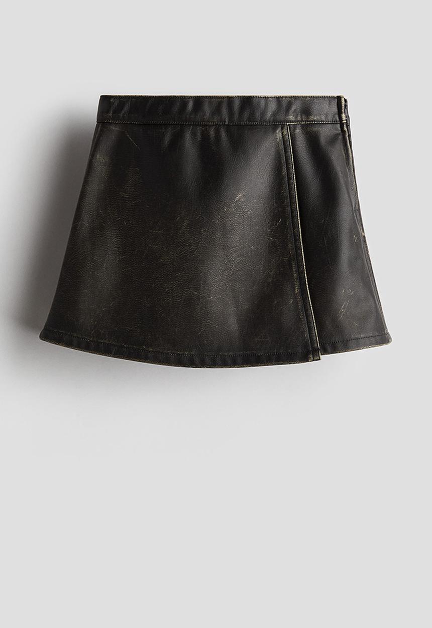 H&M - Coated skirt - black