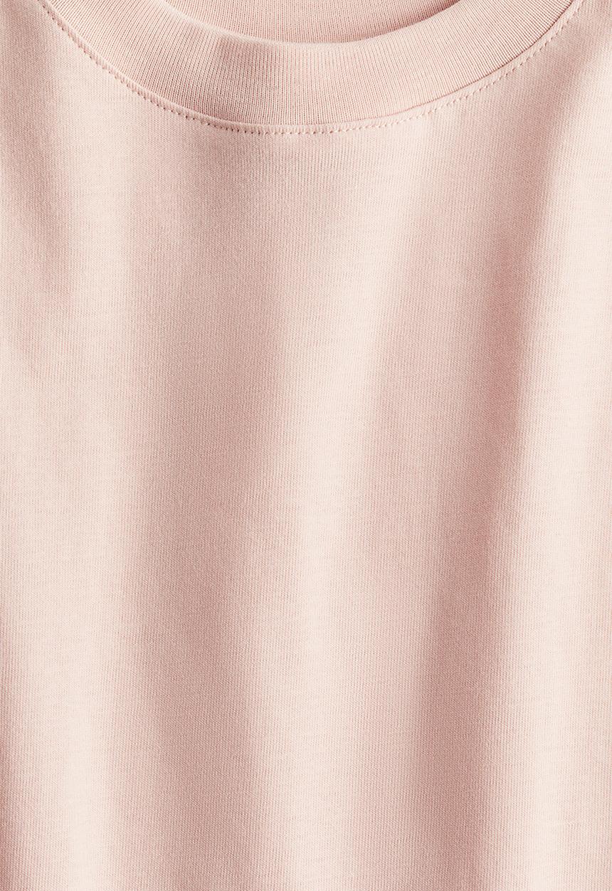 H&M - Boxy cotton t-shirt - light pink