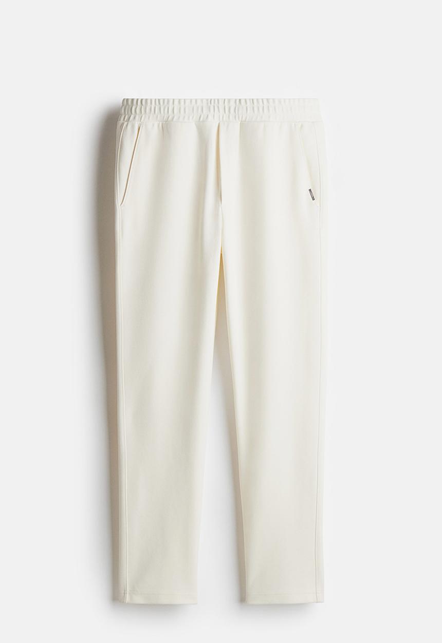 H&M - Slim fit twill joggers - cream