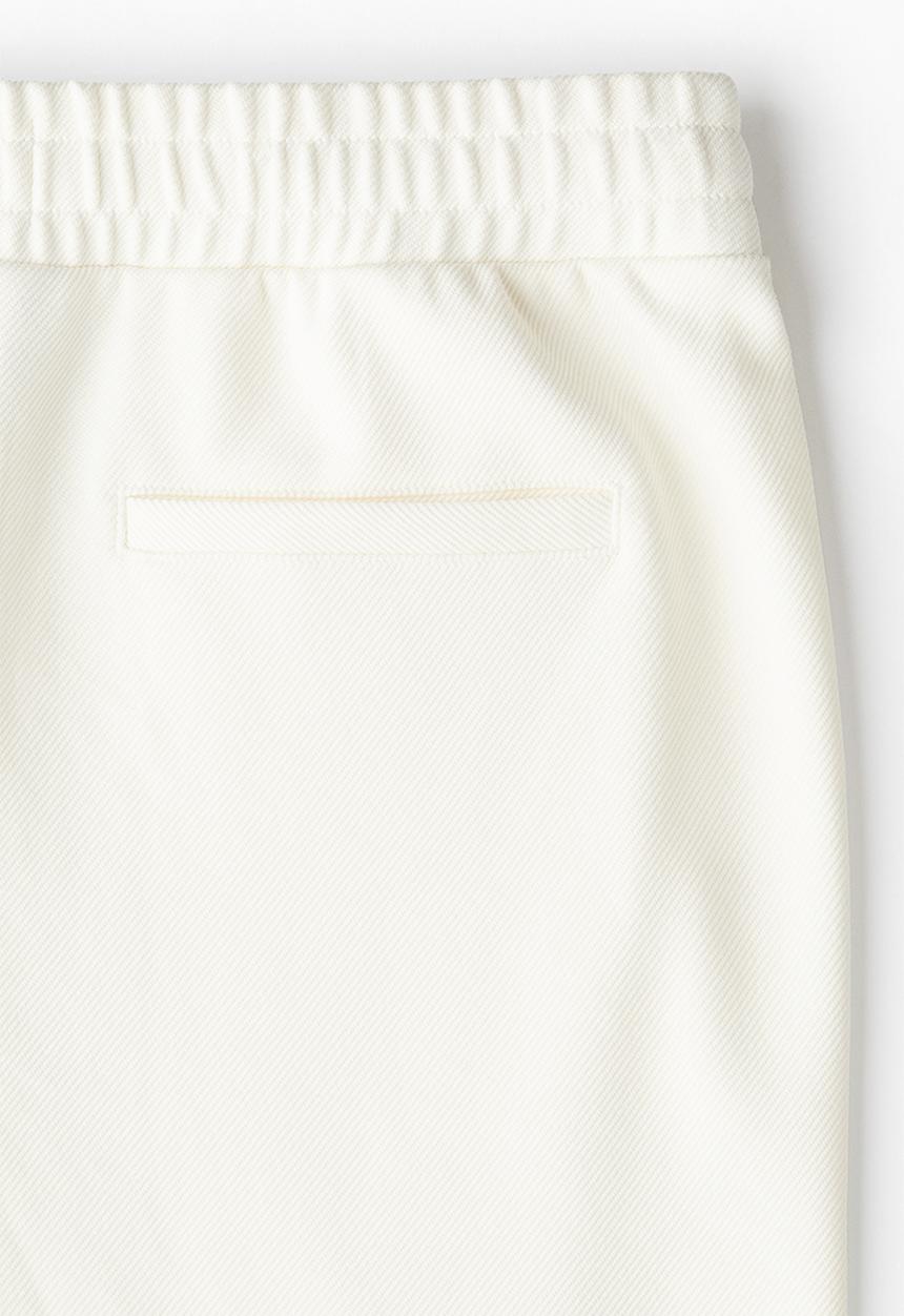 H&M - Slim fit twill joggers - cream