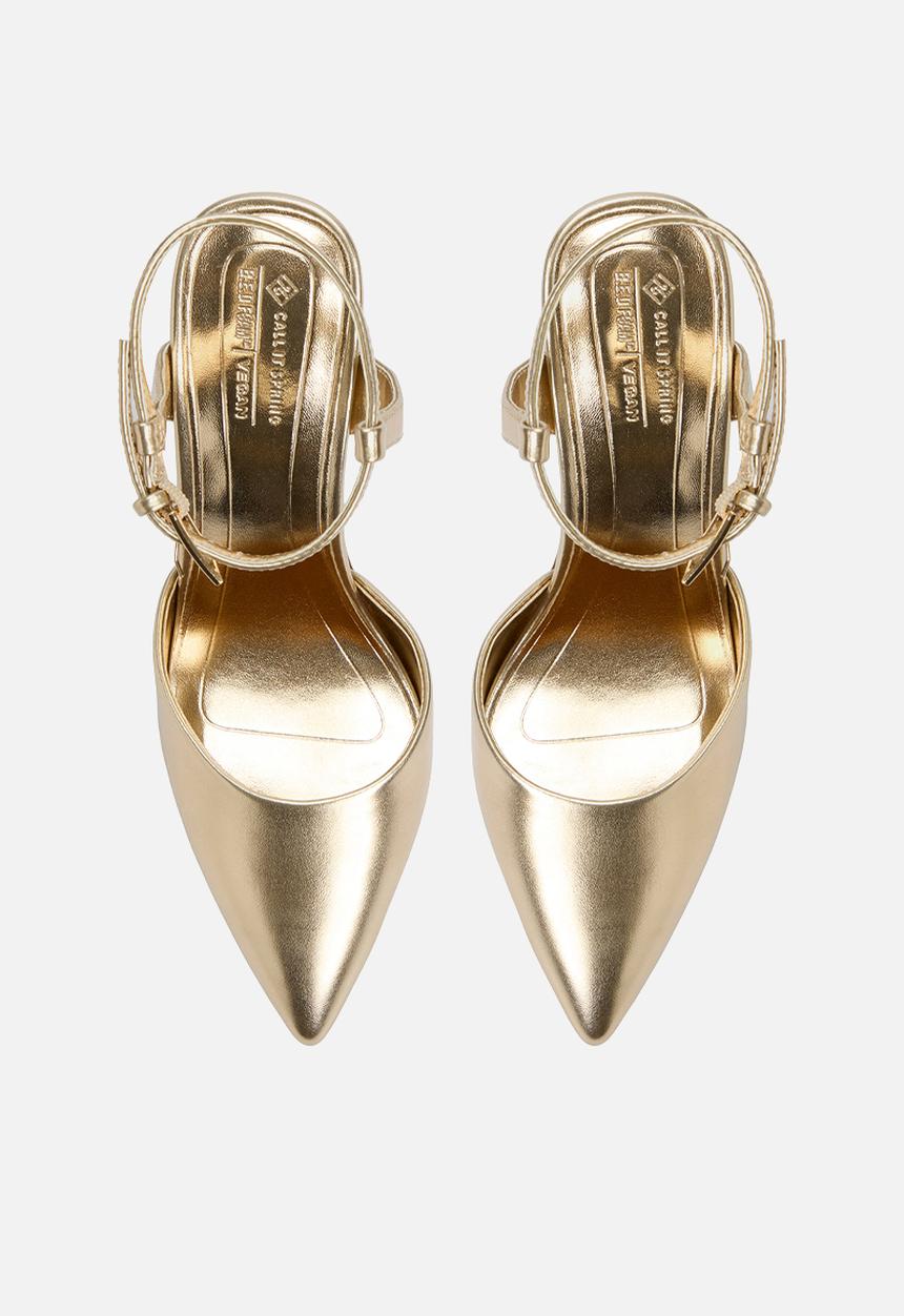 Call It Spring - Fiaa Closed Toe Ankle Strap - Gold