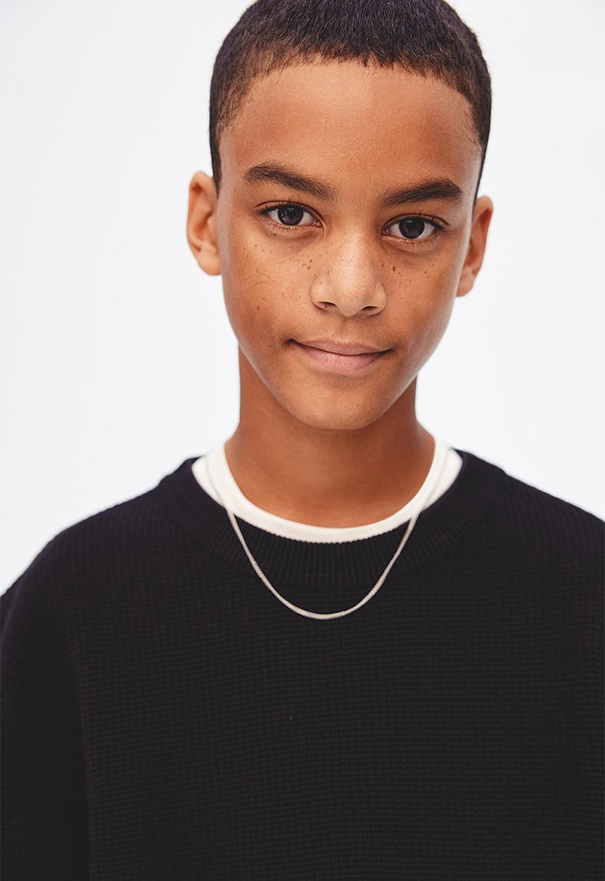 H&M - Textured-knit jumper - black