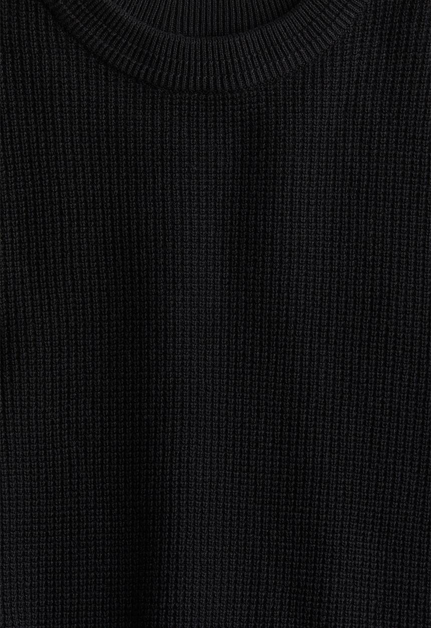 H&M - Textured-knit jumper - black