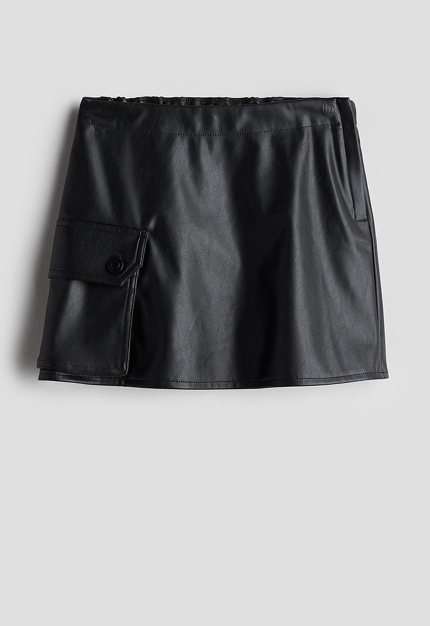 H&M - Coated skirt - black