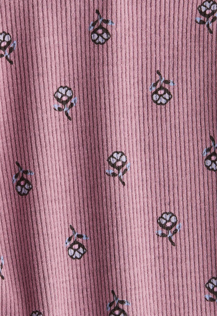 H&M - Flared leggings - dark pink/floral