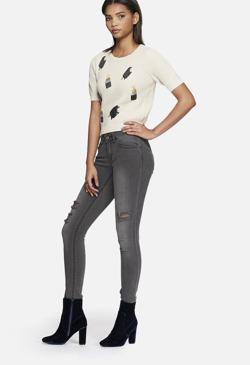 Vero Moda - Stick cropped knit top