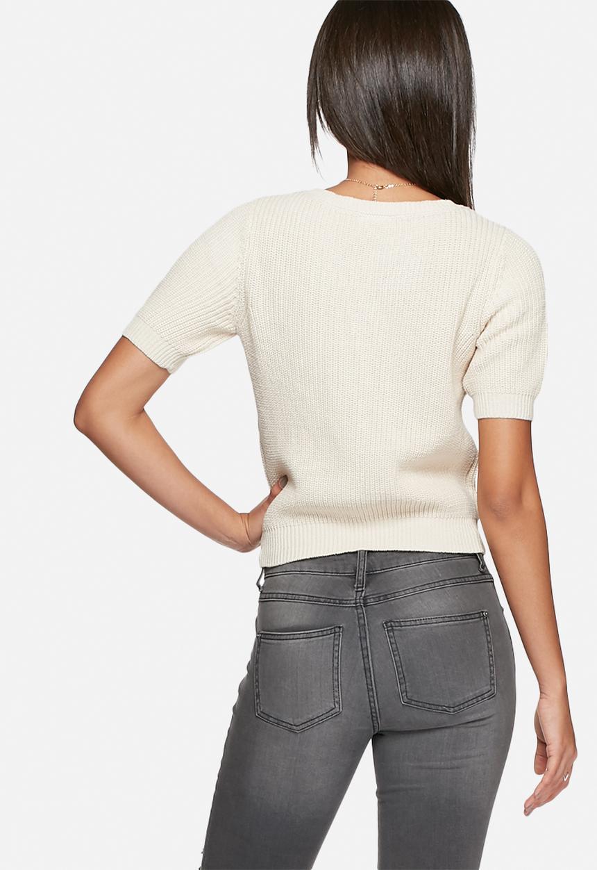 Vero Moda - Stick cropped knit top