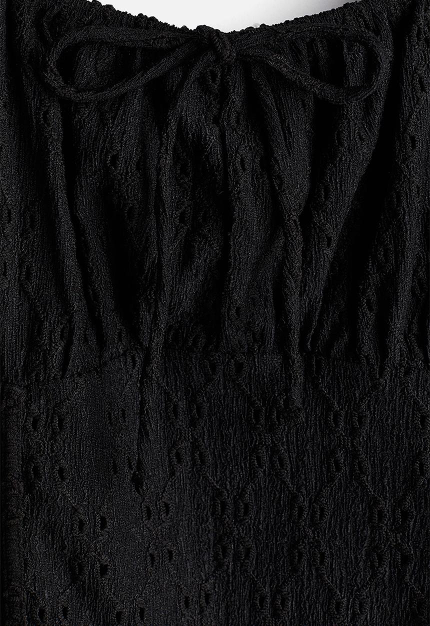 H&M - Corset-style jersey mini dress - black