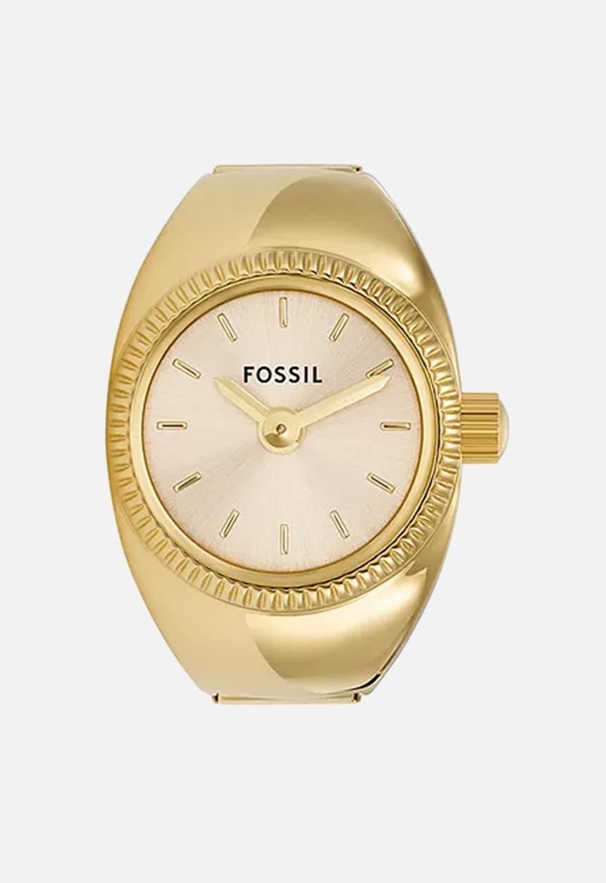 Fossil - Fossil women's watch ring two-hand gold-tone stainless steel - gold