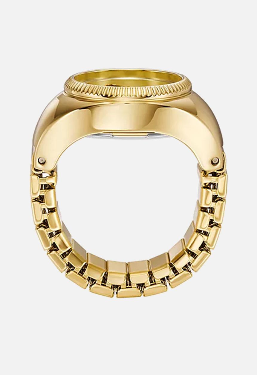 Fossil - Fossil women's watch ring two-hand gold-tone stainless steel - gold