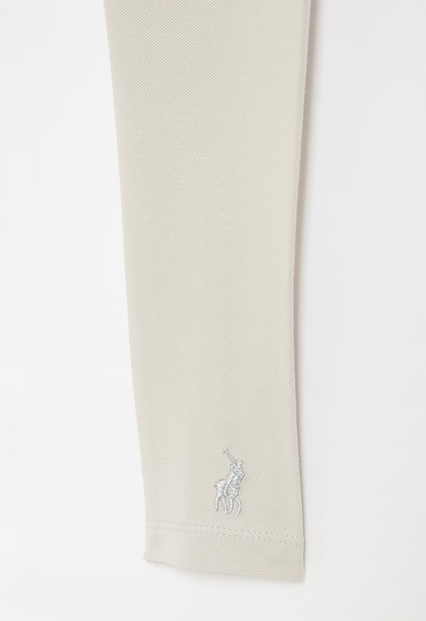 POLO - Girls bianca textured full length legging - putty