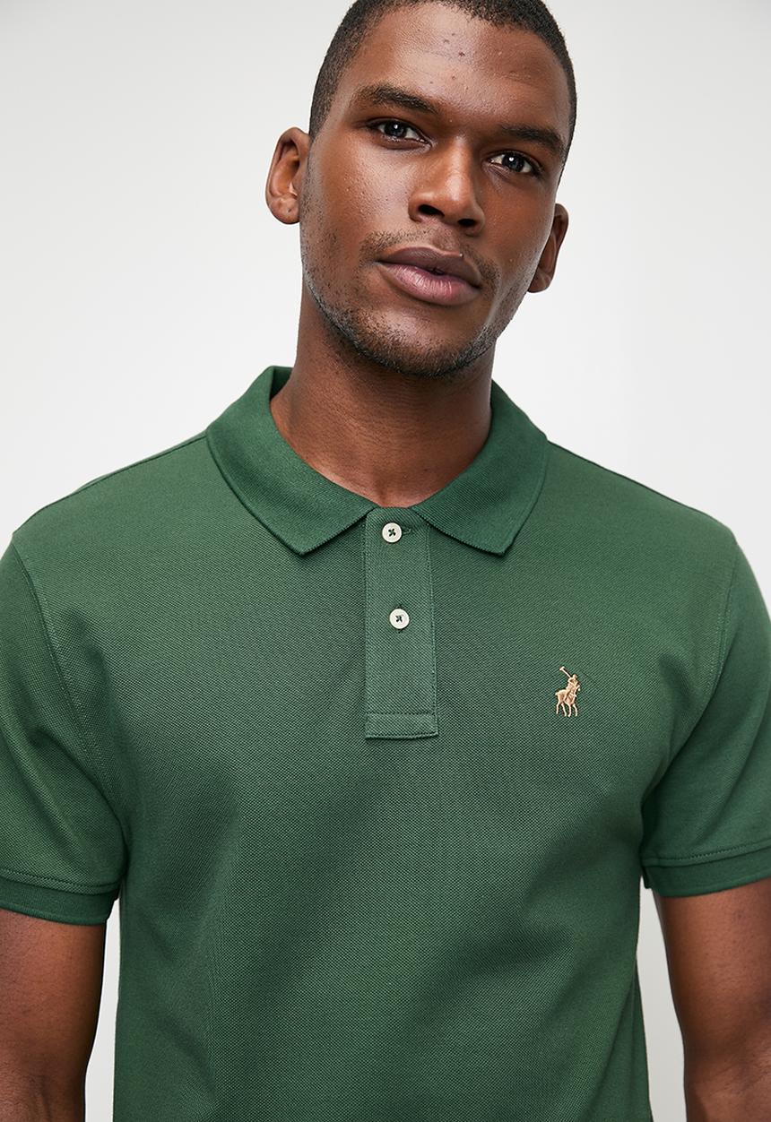 POLO - Mens Essential Pique Short Sleeve Golfer - Green