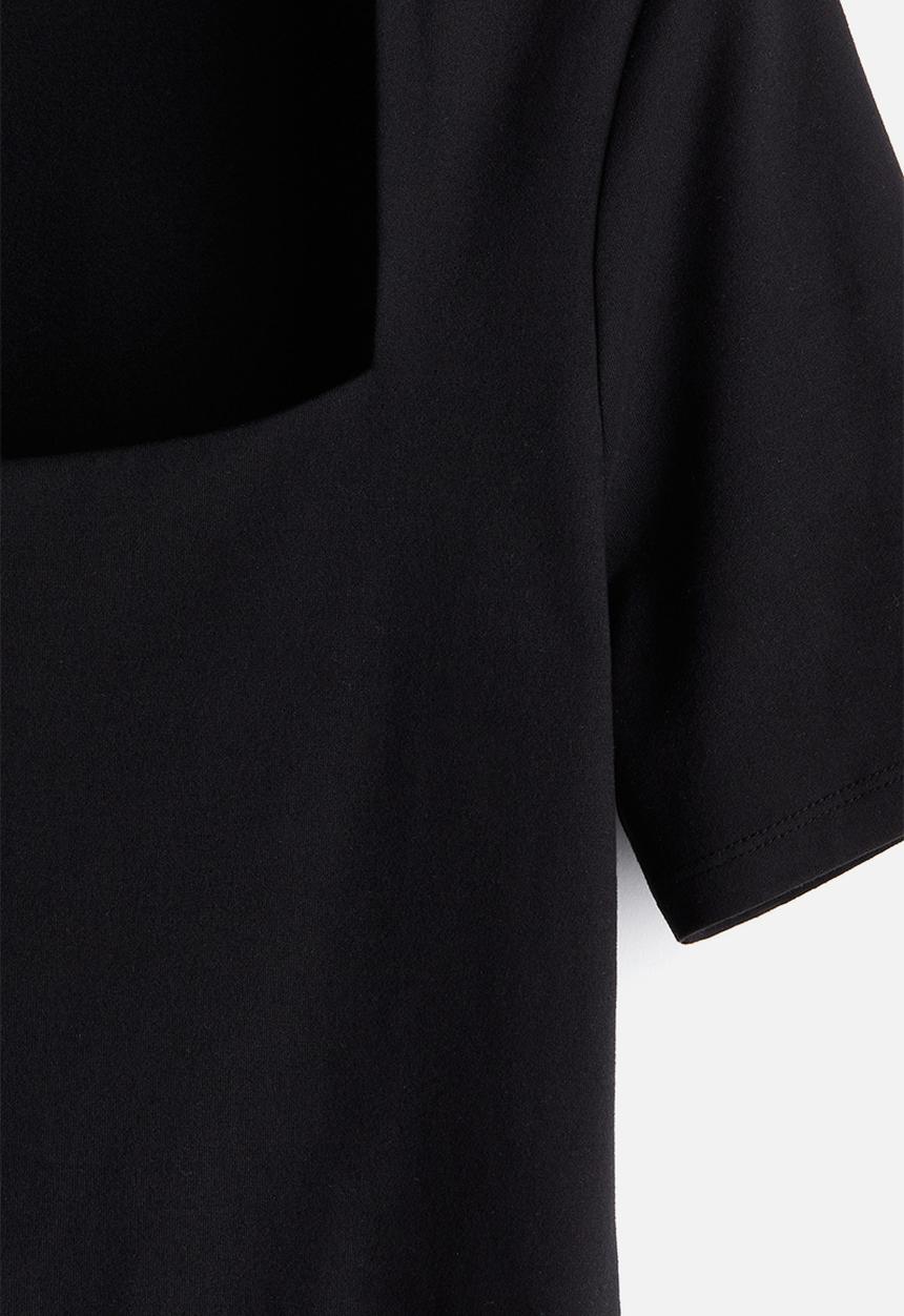 H&M - Square-neck top - black