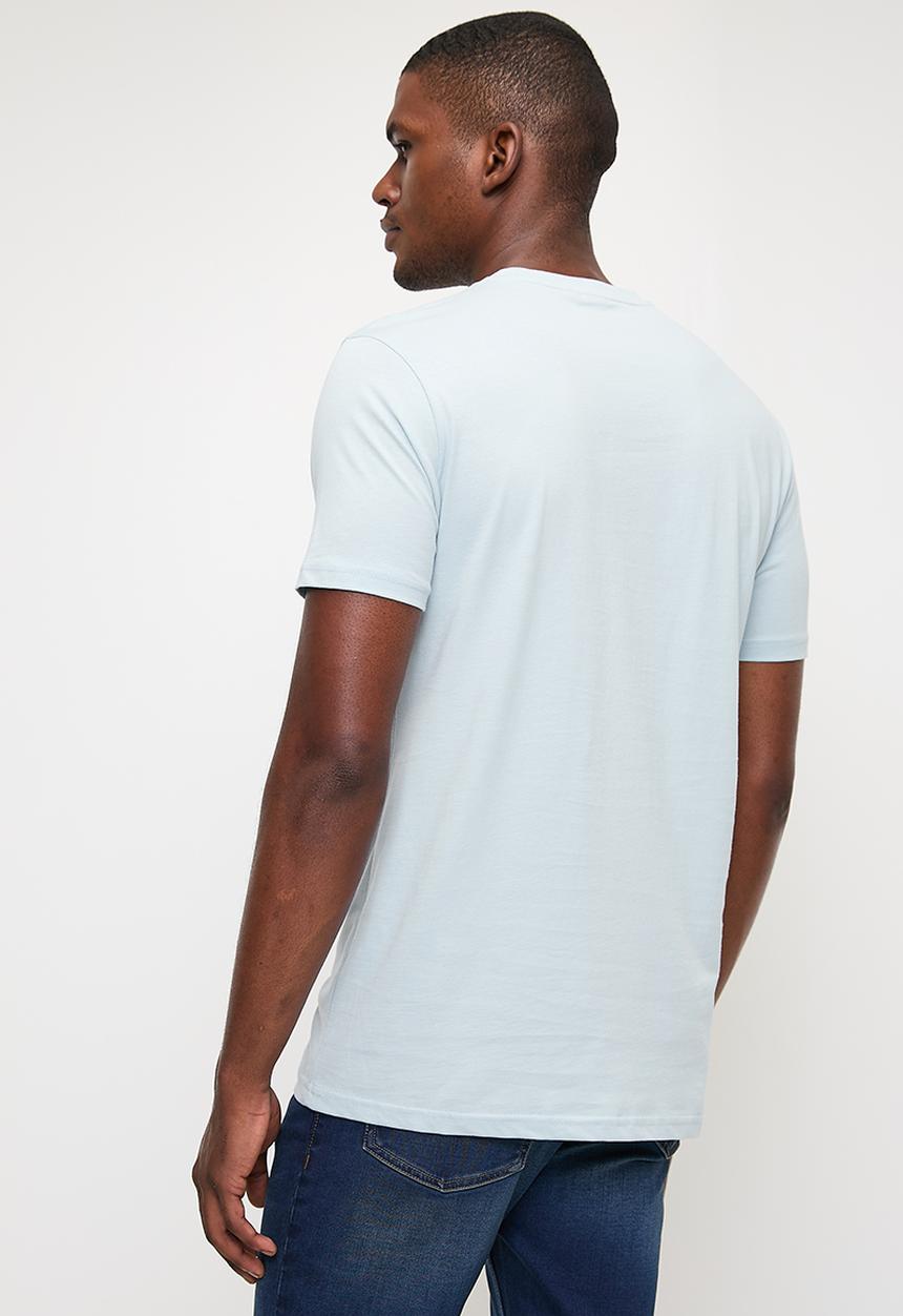 POLO - Mens Pjc Ss Logo Tee - Light Blue