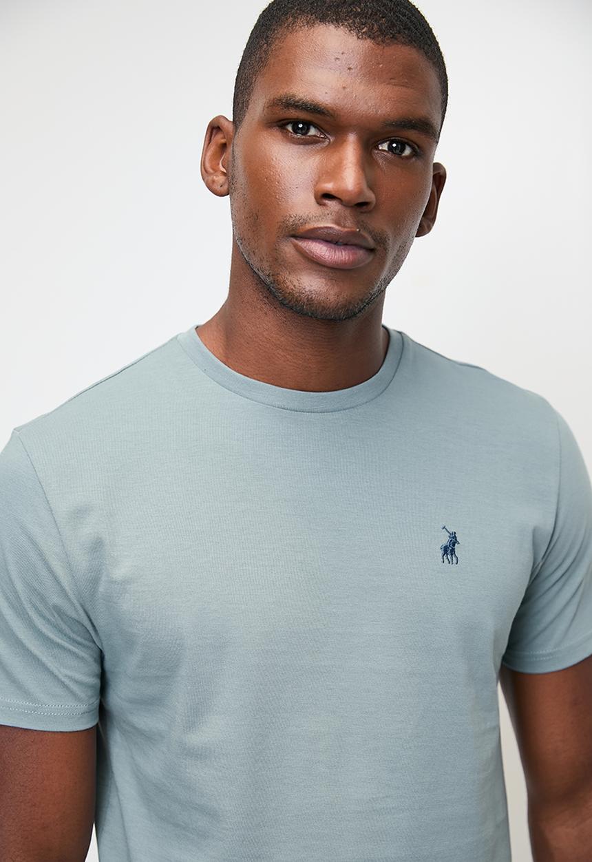 POLO - Mens Essential Crew Neck Short Sleeve Tee - Blue