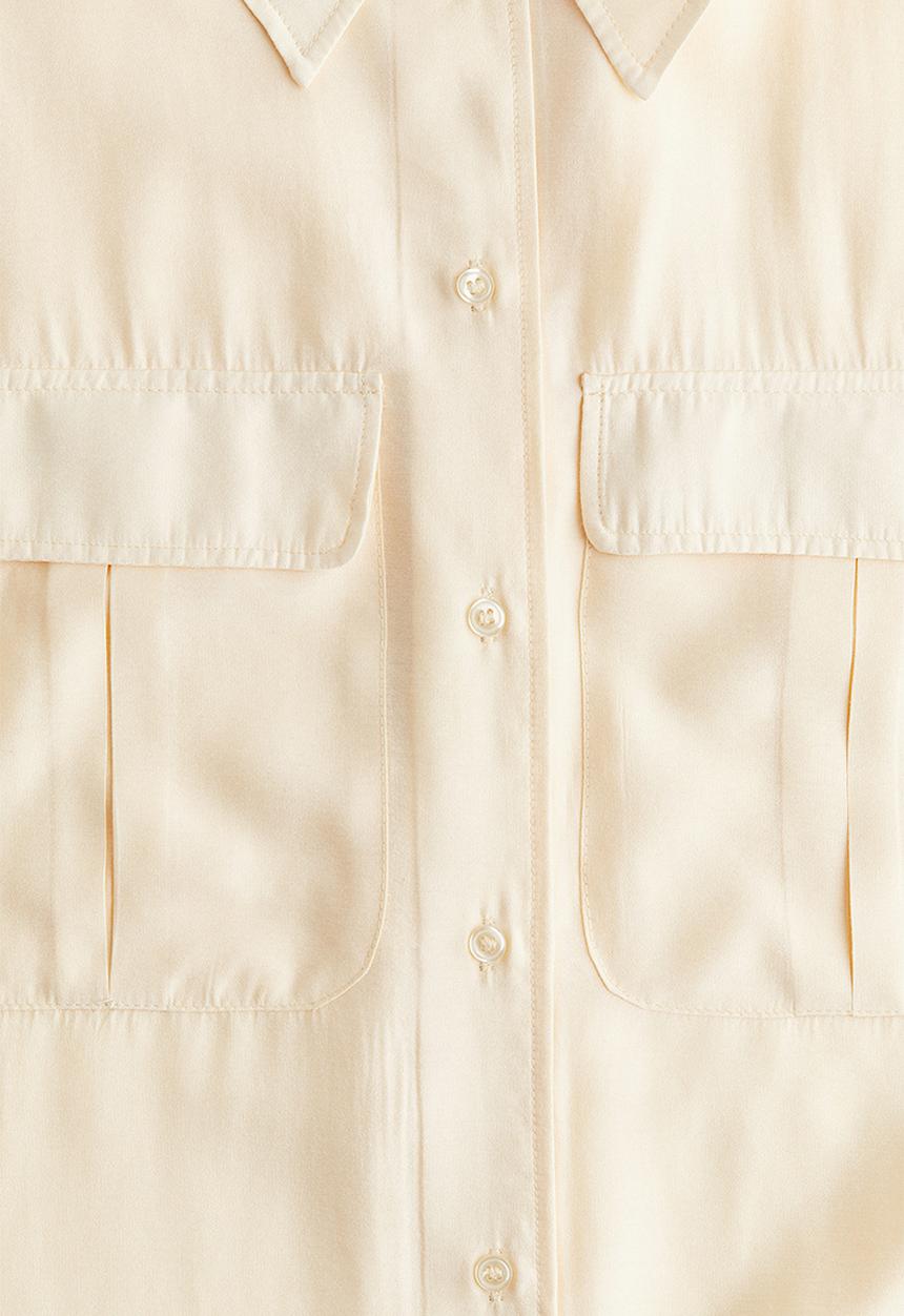 H&M - Pocket-front shirt - light yellow