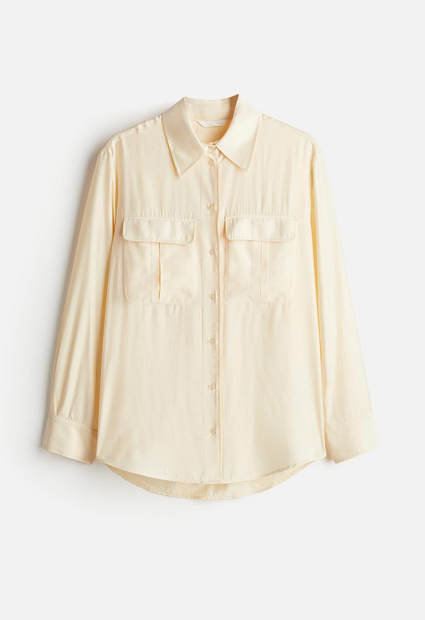 H&M - Pocket-front shirt - light yellow