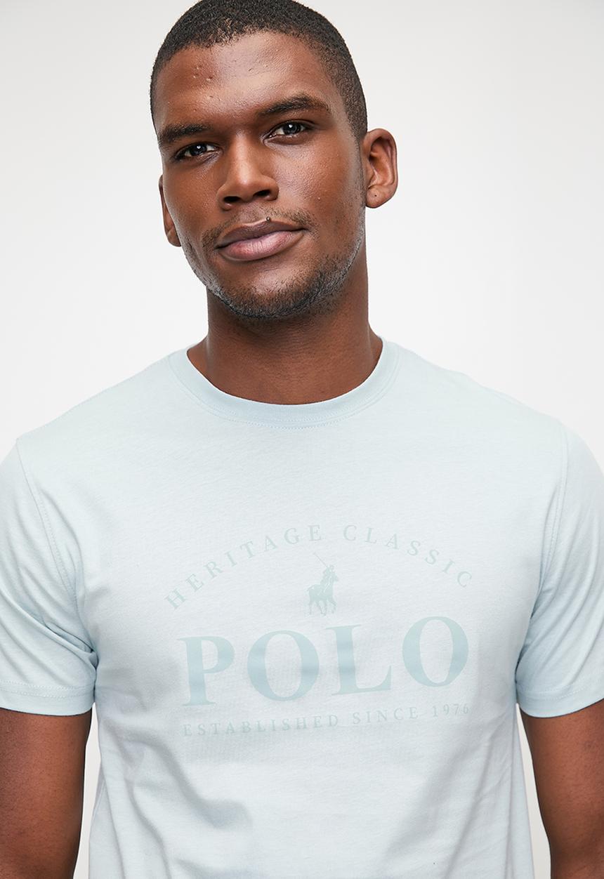 POLO - Mens Graphic Logo Printed Ss Tee - Light Blue