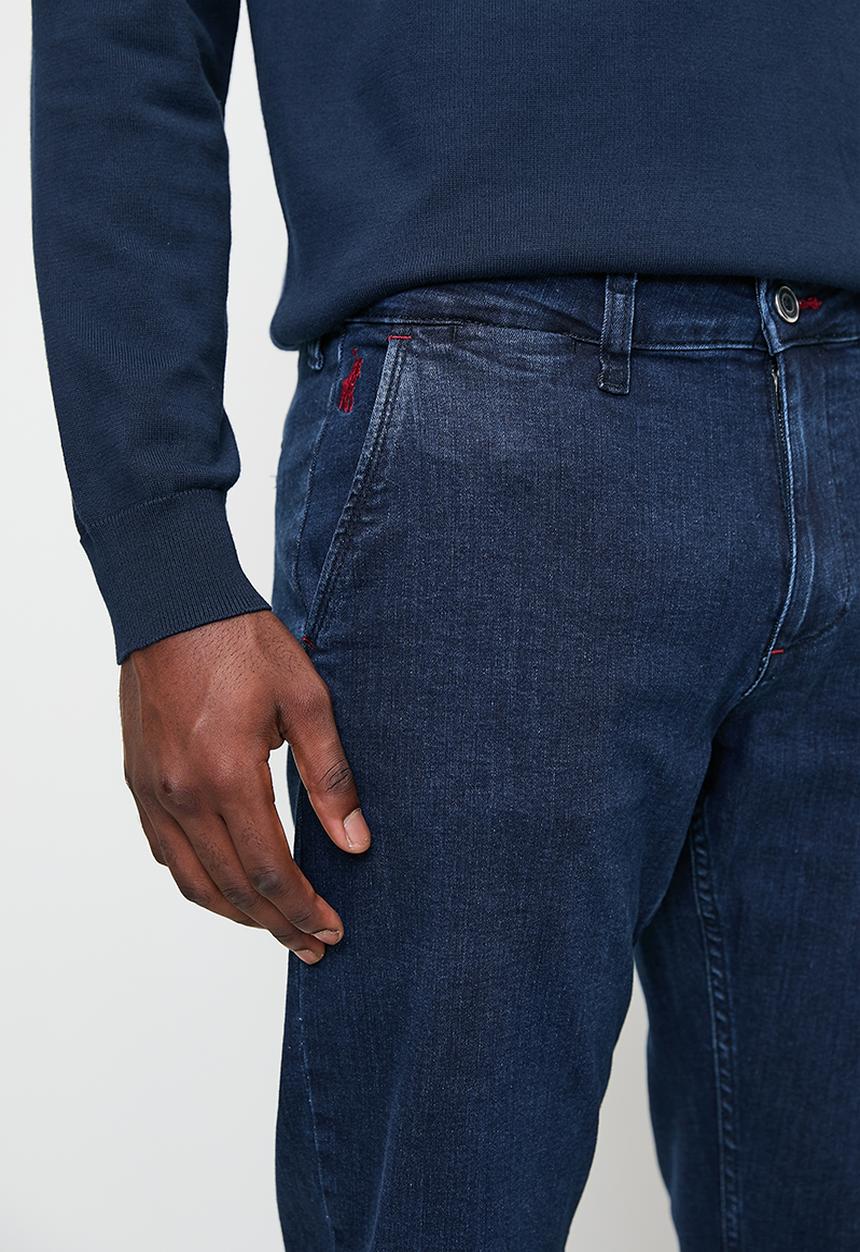 POLO - Mens Quarter Slant Straight Leg Denim - Dark Wash