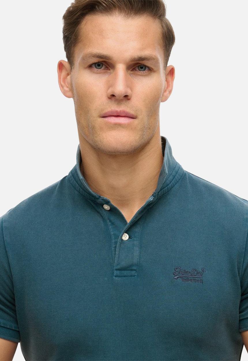 Superdry. - Vint Destroy Polo - Destroy Blue Bottle