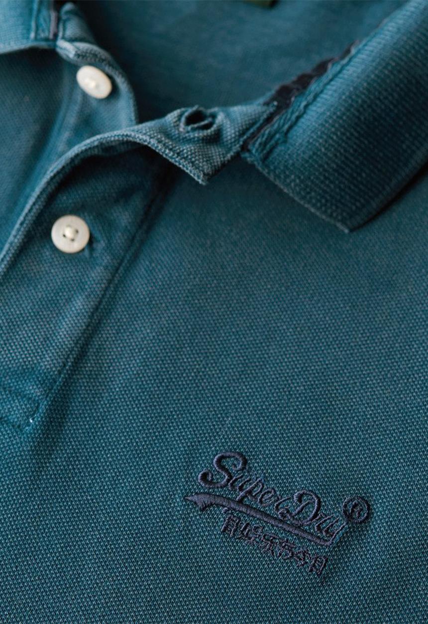 Superdry. - Vint Destroy Polo - Destroy Blue Bottle