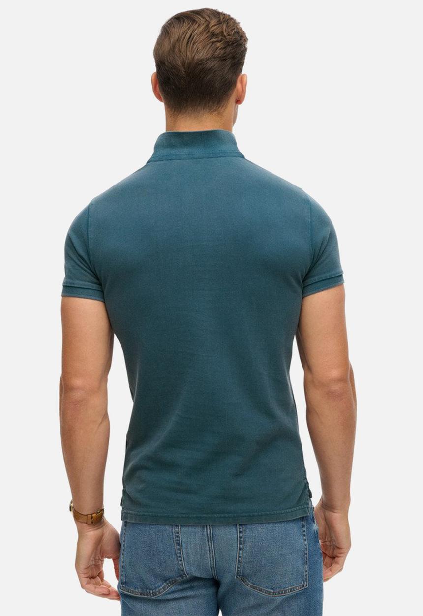 Superdry. - Vint Destroy Polo - Destroy Blue Bottle