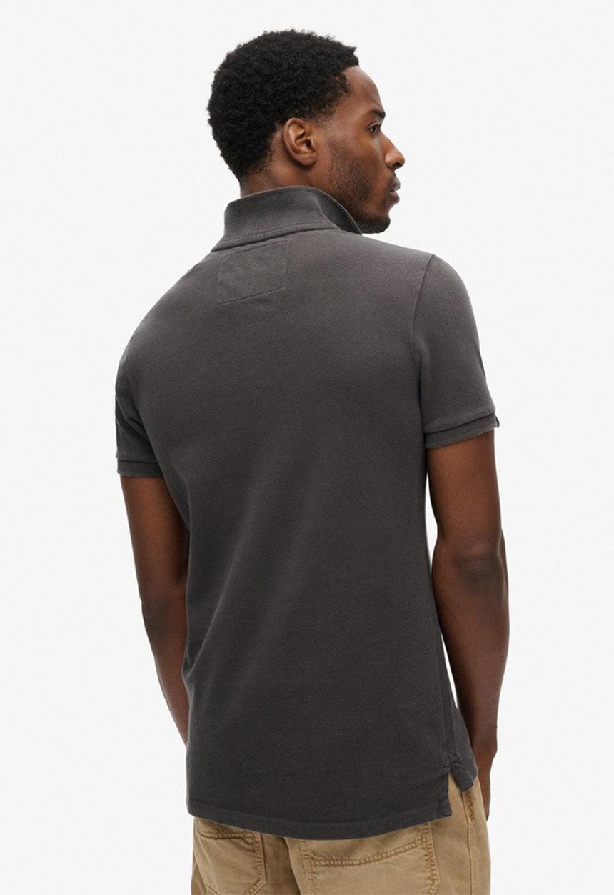 Superdry. - Vintage Athletic Polo - Washed Black