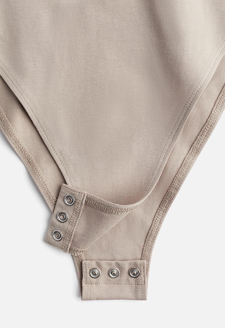H&M - Scoop-back body - light greige