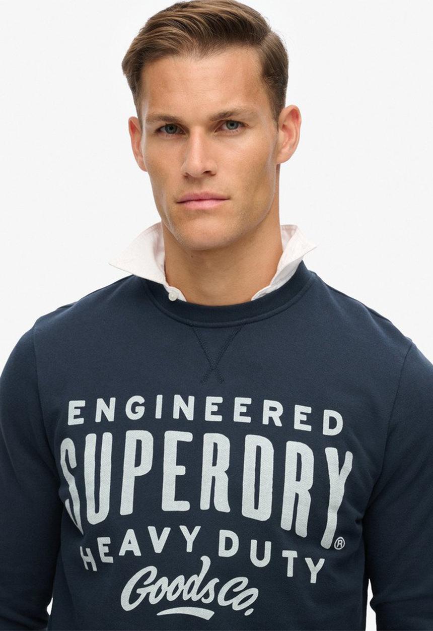 Superdry. - Machined Goods Workwear Crew - Eclipse Navy