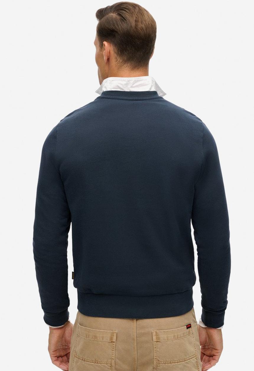 Superdry. - Machined Goods Workwear Crew - Eclipse Navy