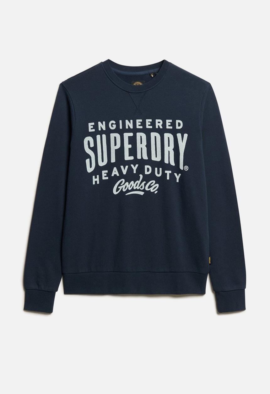Superdry. - Machined Goods Workwear Crew - Eclipse Navy