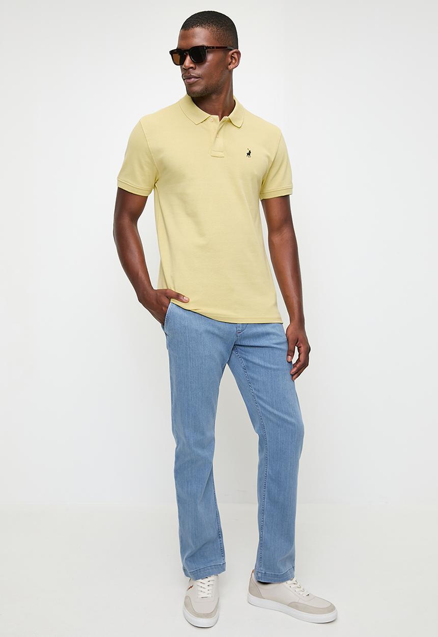 POLO - Mens Quarter Slant Straight Leg Denim - Light Wash