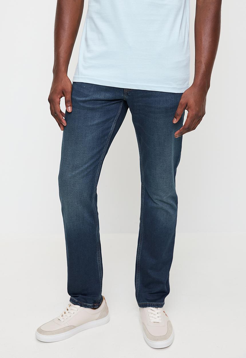 POLO - Mens Knitted Slim Leg Denim - Medium Wash