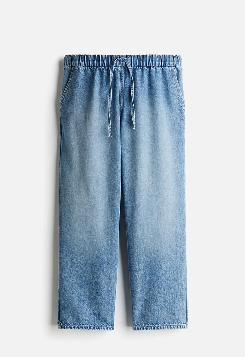 H&M - Denim joggers - light denim blue 